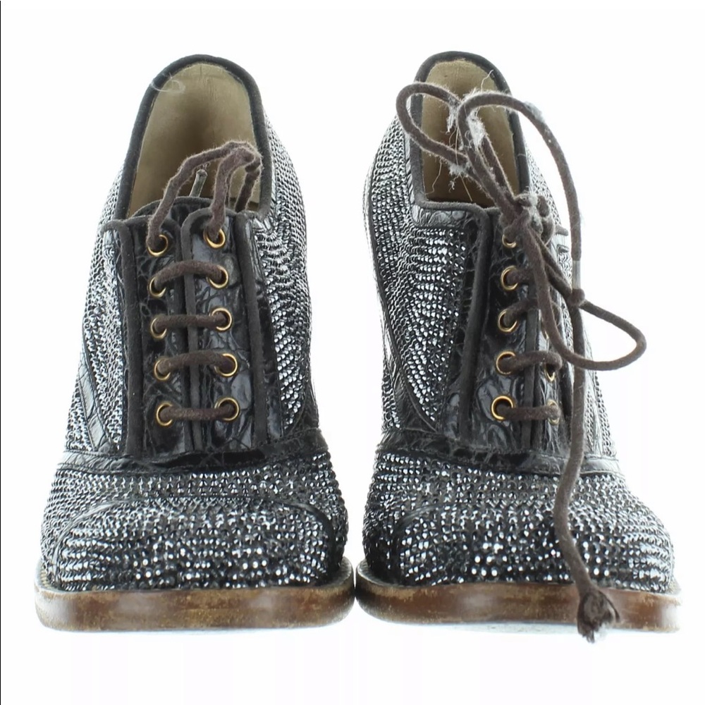 Dolce Gabbana lace up booties